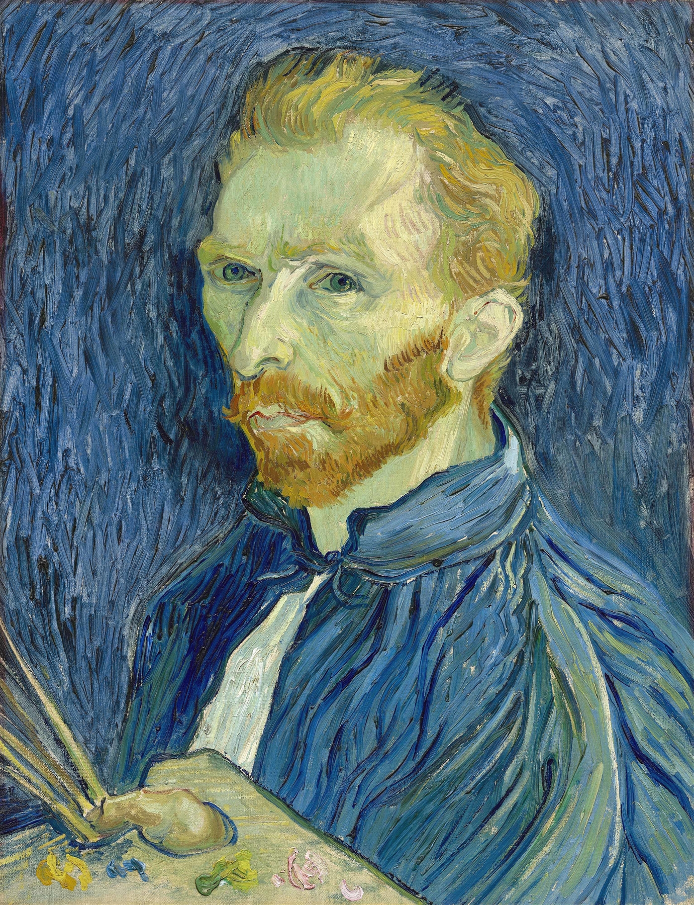 Van Gogh self-portrait, reference for the Van Gogh pet portrait style